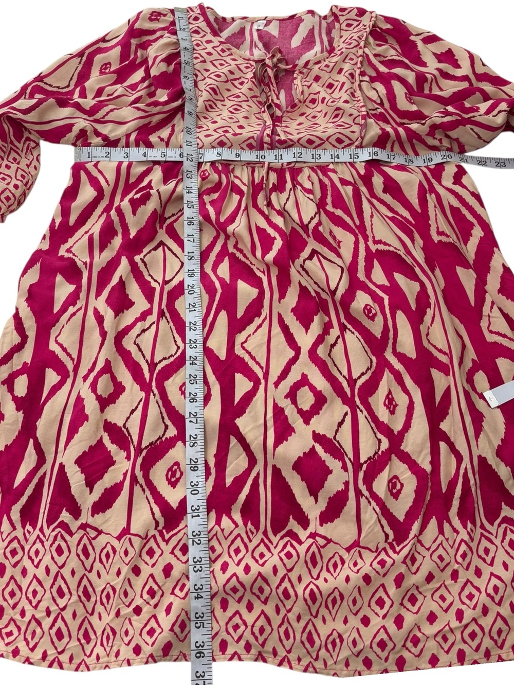 Qearal Geometric Summer Boho Mini Dress size XL - Picture 10 of 10